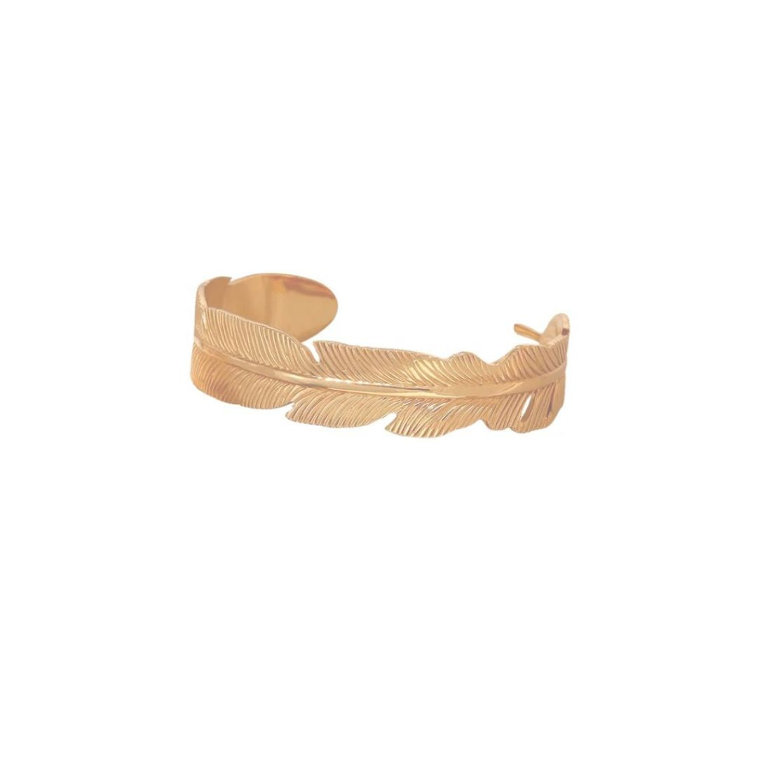 Zoe Feather Leaf Bangle